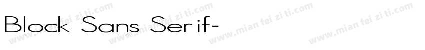 Block Sans Serif字体转换